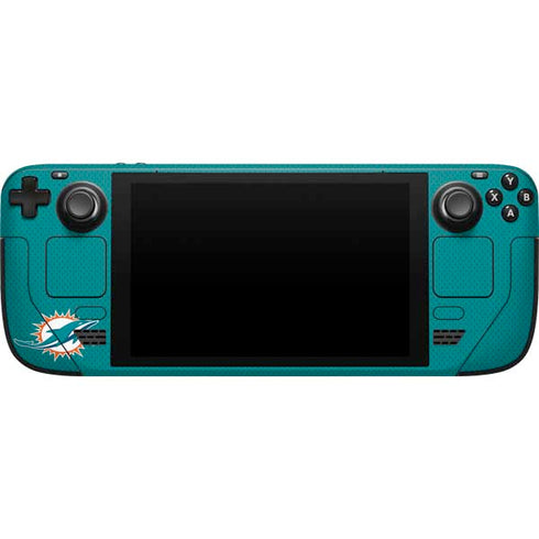 NFL Miami Dolphins Zone Block Steam Deck Handheld Gaming Computer Skin